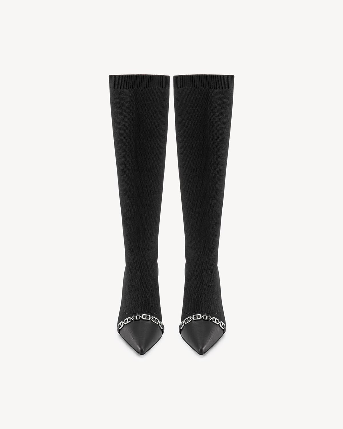 NEWBELLA COSY Women's Knit Pointed Toe High Boots, Stretch High Booties for Women, Comfortable Fall Winter Casual Shoes - Image 6