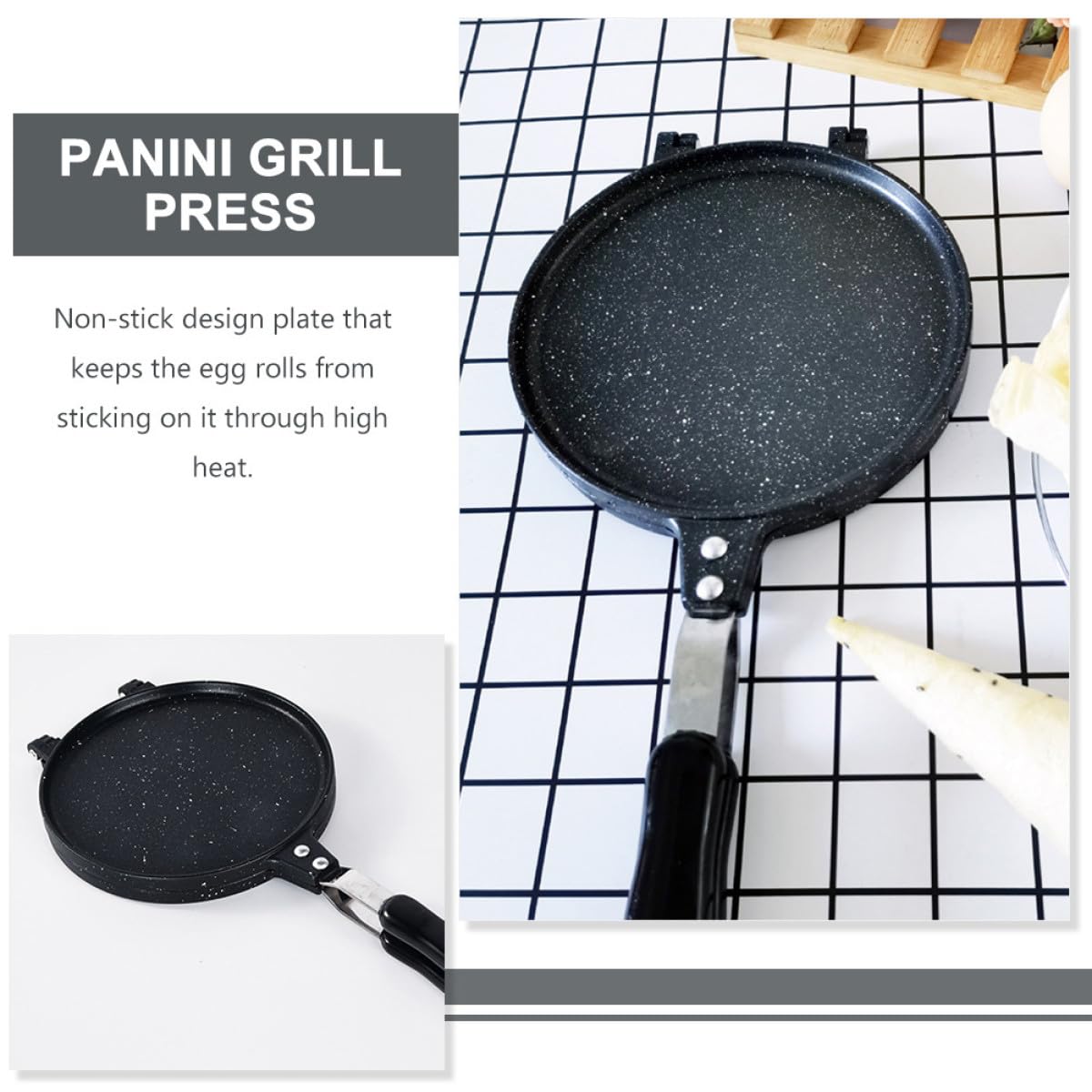 Toyvian Macchina per Pancake Cone in Lega di Alluminio Nera, Antiaderente | Uso Domestico e Negozio, Struttura Multifunzione, Formato Rotondo per Preparazioni da Forno