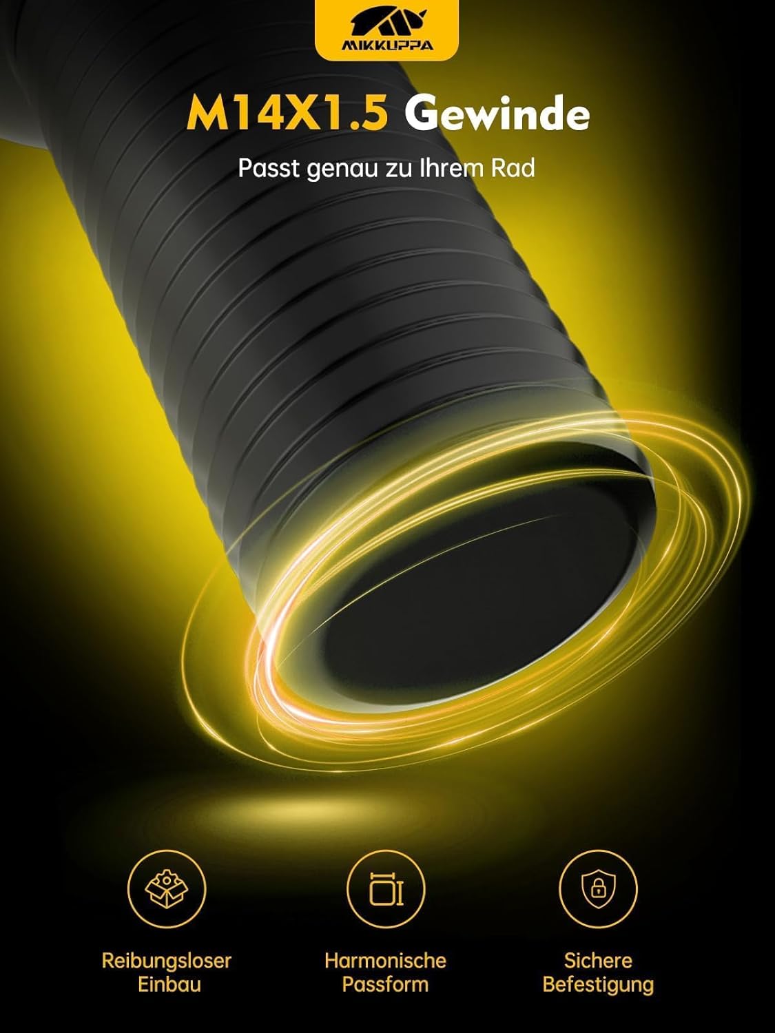 Wheel Bolts M14 x 1.5 Shaft Length: 28 mm Taper 60° Spanner Width 17 mm Black Pack of 20