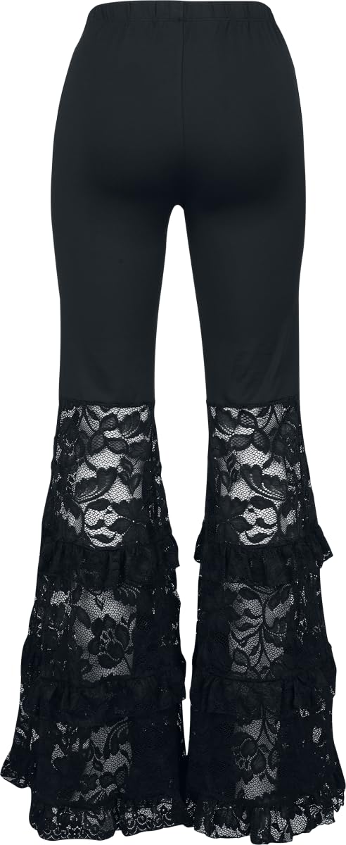 Gothicana by EMP Mujer Pantalones de Tela Dark Romance Negro