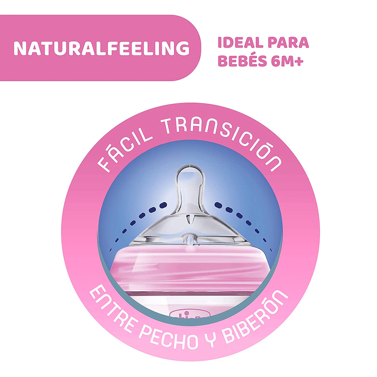 Chicco Natural Feeling 6months + Bimba Bottle 330ml