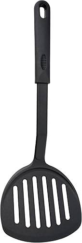 Norpro Nylon 11.5 pulgadas Ranurado Ronda Turner, Negro