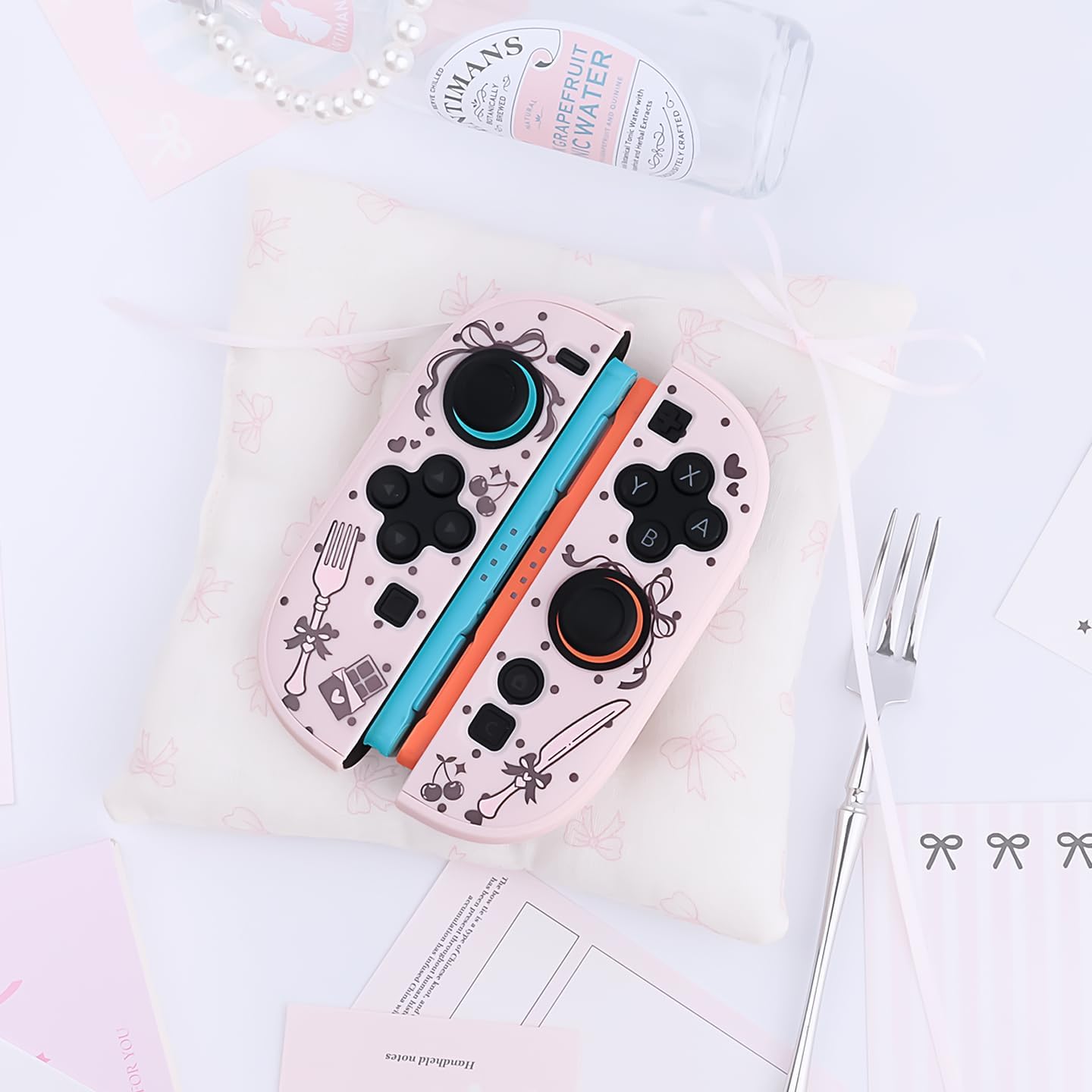 Polka Dots Protective Case for Nintendo Switch2 | Slim PC Hard Protective Shell for Switch2/Switch 2025 | Cute Pink Dockable Switch Skin