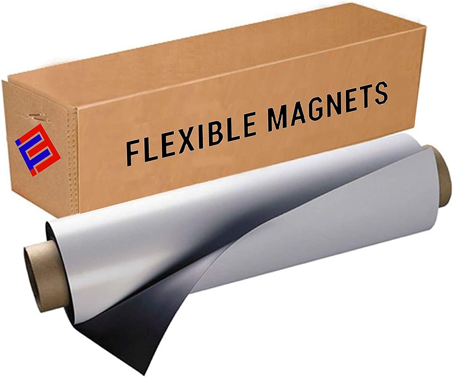 Dry Erase Magnetic Roll, Glossy White Write on/Wipe Off Magnet, 24 inches by Flexible Magnets (2 ft x 25 ft)