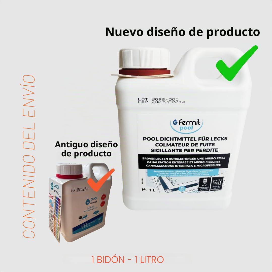 Leck-Fix – 1 litro – Su ayudante fiable contra fugas en piscinas y tuberías