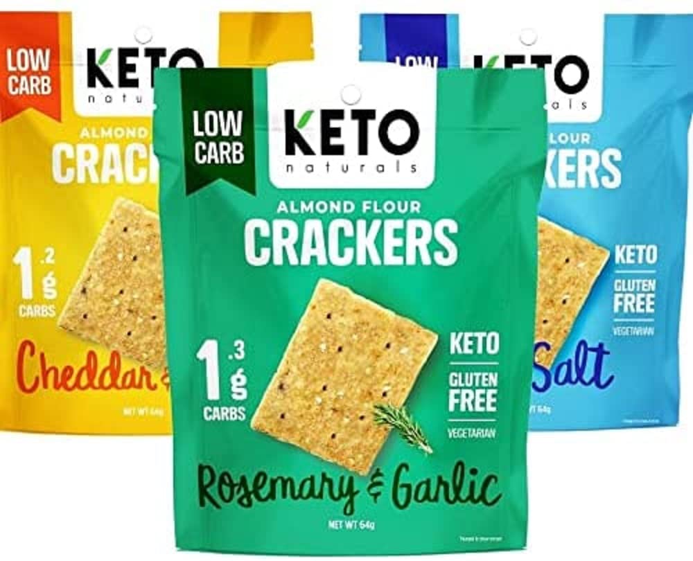 Buy Keto Crackers (Sea Salt, Rosemary & Garlic, Cheddar & Onion