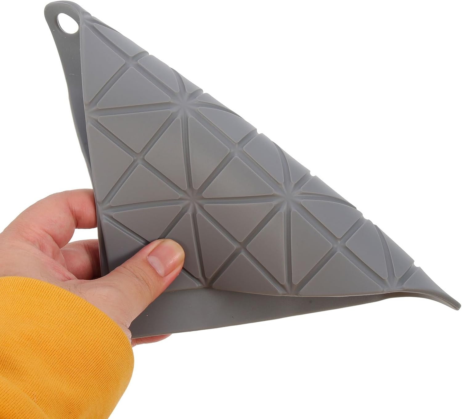 Uonlytech 4pcs Silicone Pot Holders Set, Thick Heat-Resistant Trivets with Turtle Pattern, Reusable Hot Dish Pads for Kitchen Countertop and Cookware Protection, Gray