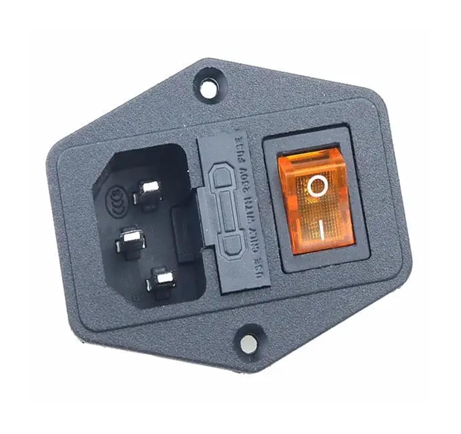 with 10A Fuse! Red Rocker Switch Fuse IEC320 C14 Inlet Power Socket Fuse Switch Connector red Green Blue Black(Ivory)