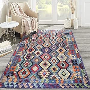 NETLINE HOME – Loomx Machine Washable Area Rugs for Kitchen, Bedroom, Hall, Living Room, Kid Room – Traditional Turkish Rugs – Classic Oriental Design Carpet (120X180)