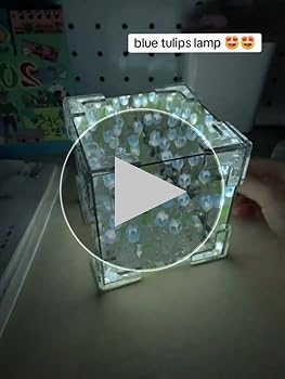 DIY Tulip Cube Mirror Lamp, LED Flower Tulip Desk Lamp, DIY Tulip