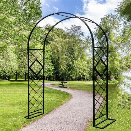 Arche de jardin en acier noir de 2,7 m pour sublimer vos allées de roses - 2