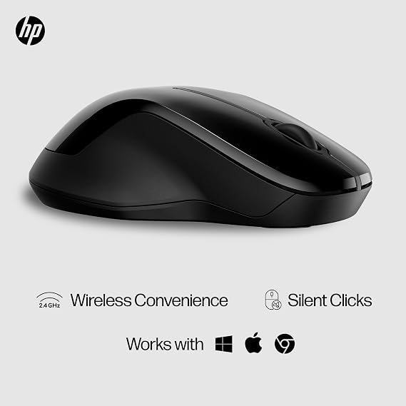 HP 250 Dual Mouse - for Computer or Laptop - Multi-OS & Device Compatibility, Dual-Mode 2.4 GHZ or Bluetooth Connectivity - Multi-Surface Technology - 1-Year Battery Life - Ambidextrous