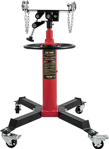 Miniatura 8 de VEVOR Gato de transmisión, 1322 libras (35 toneladas) de capacidad, gato telescópico hidráulico de 2 etapas, soporte de gato de piso con pedal y