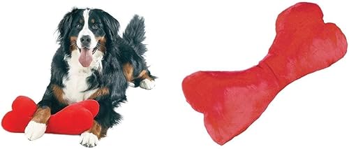 Miniatura 7 de Zanies Big Bone - Juguete de peluche para perros de raza grande, color brillante, tamaño mega de 16.5 pulgadas, los colores varían