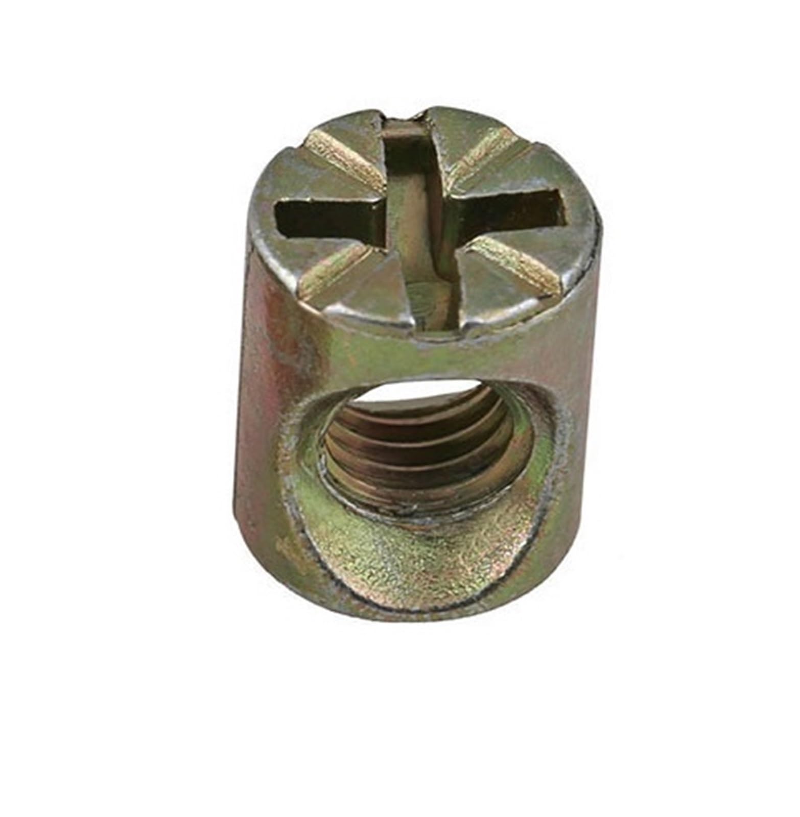PULaif Furniture Barrel Nuts, Furniture Slotted Cross Dowel Barrel Nuts Bolts Zinc Plated M6 M8 Pack Of 10-50pcs(50pcs,M6x11 A type Zinc)