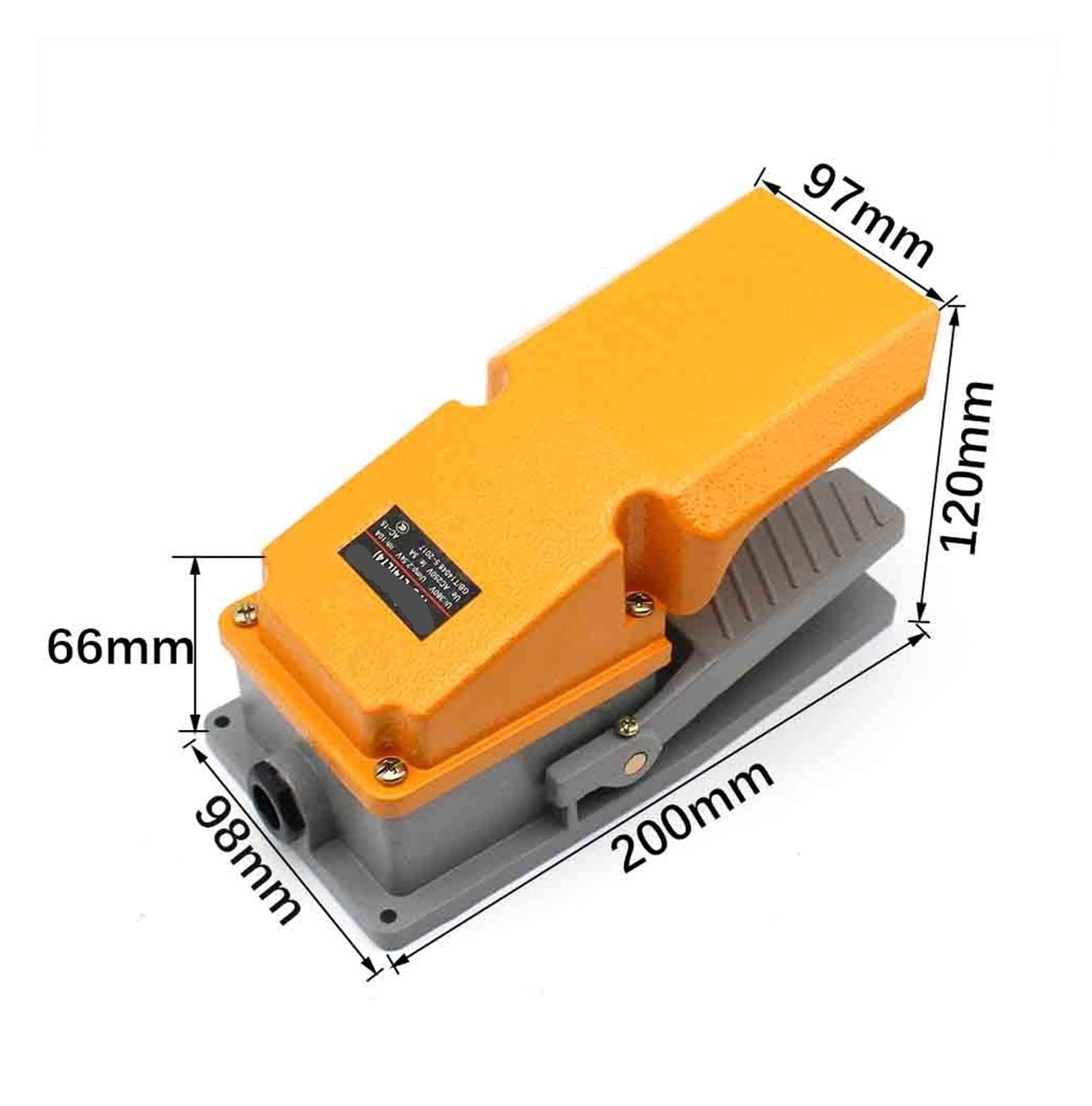 Interruttore A Pedale LT4 - Guscio In Alluminio, 10A 380V, 1NO+1NC, Per Macchine Utensili - 3