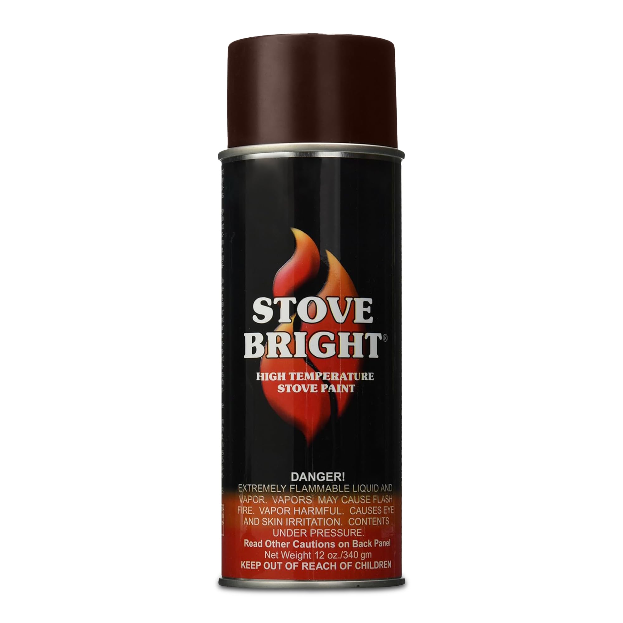 Stove Bright High Temp Paint - Russett | Heat Resistant Spray for Wood Stove BBQ Grill Fireplace Engine | Satin Finish | Rust Resistant Metal Coating | Withstands 1200°F | Primer Friendly