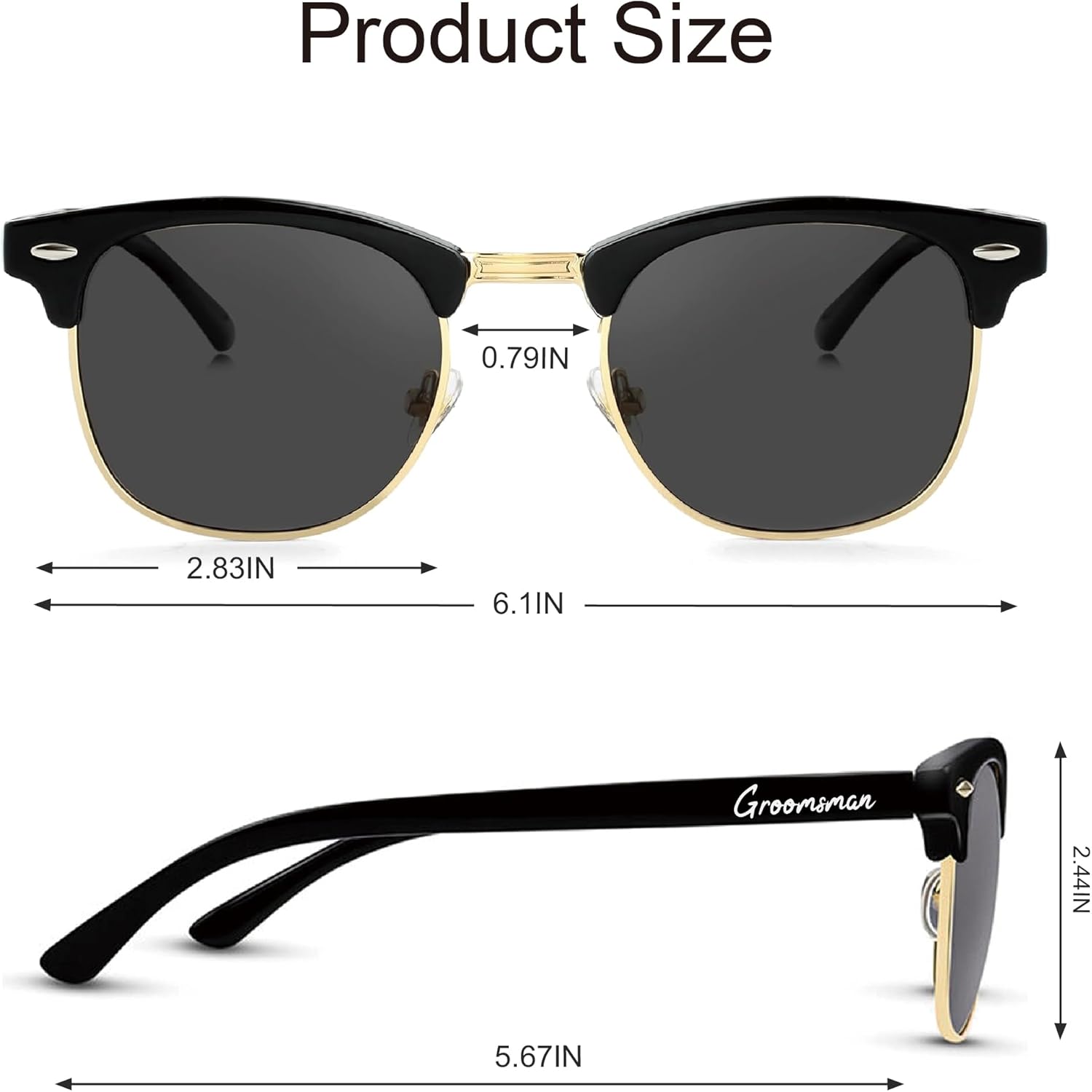 PartyGifts&beyond Groomsmen Gifts Sunglasses, Groomsmen Proposal Gift, Wedding Sunglasses For Groom Squad Bachelor Party