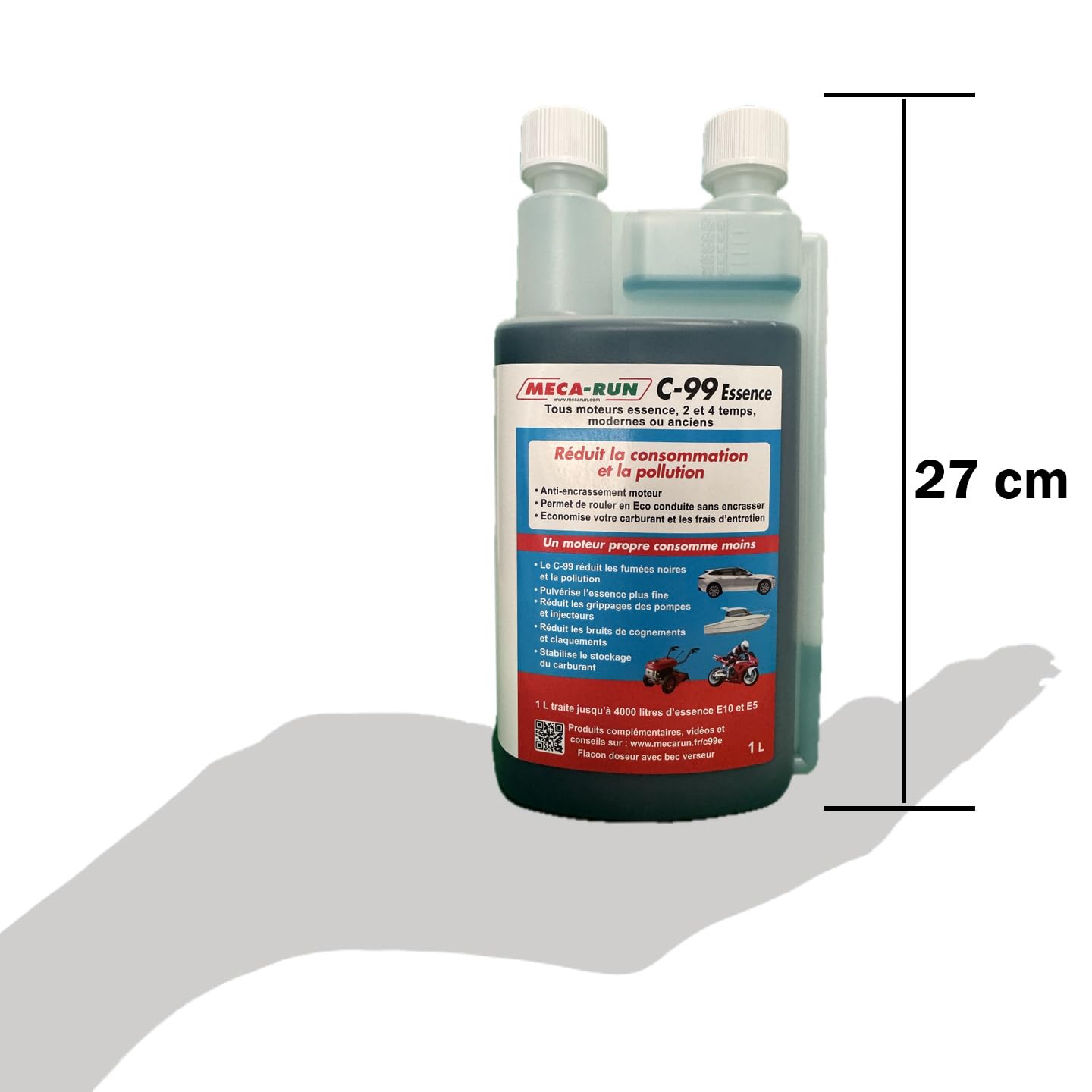 MECA-Run C99 Essence 1 Litre Additif pour Carburant - economie de Carburant - Anti Pollution