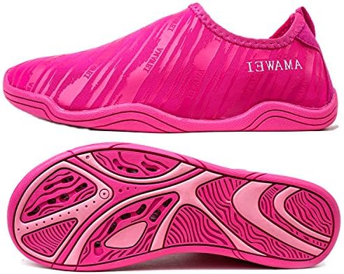 AMAWEI Kids Water Shoes for Boys Girls Slip on Swim Shoes Lightweight Quick Dry Comfotable Beach Sports Aqua Sock for Pool Surfing Walking
