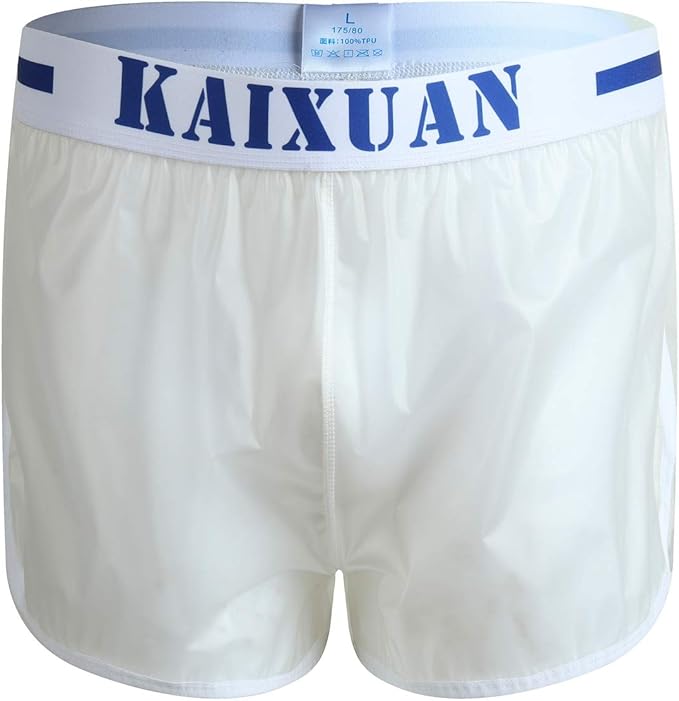 Amazon S ホワイト ノンブランド Kaixuan カイシュエン 透明ショートパンツ シースルー 透け ショートパンツ 短パン メンズ ボトムス ファッション 部屋着 ジムウェア ショートパンツ 通販