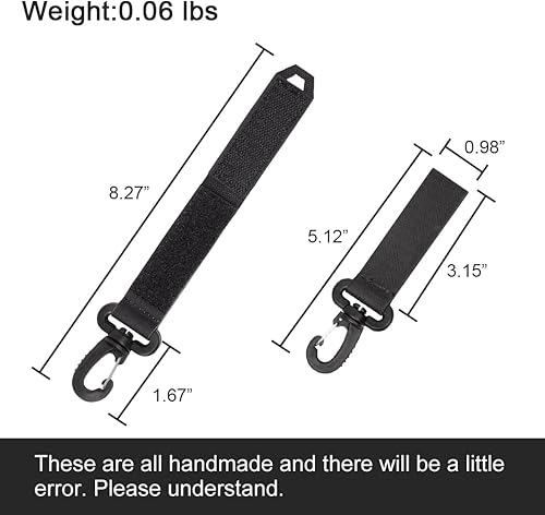 Miniatura 4 de Mosquetones tácticos de nailon con clip de engranaje de 2 pulgadas, soporte para cinturón táctico, llaveros militares, anillo de utilidad para EDC