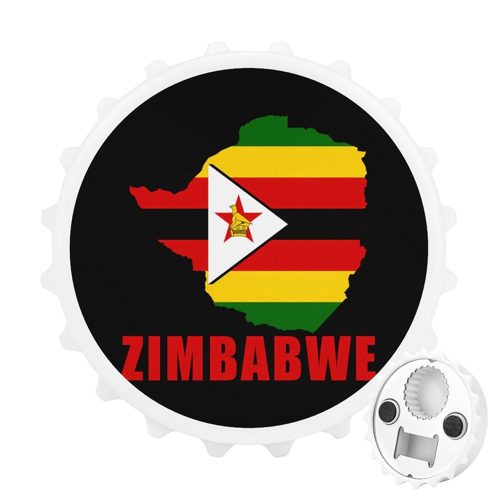 Zimbabwe Flag Zimbabwean Map Magnetic Bottle Opener Refrigerator Magnet Fridge Magnets Kitchen Supplies