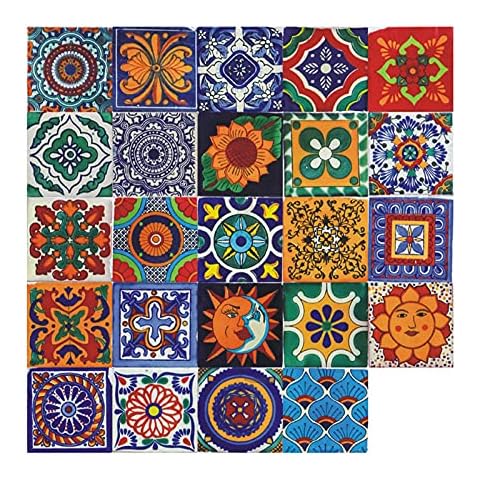24 Pcs Vintage Moroccan Tile Stickers Cover