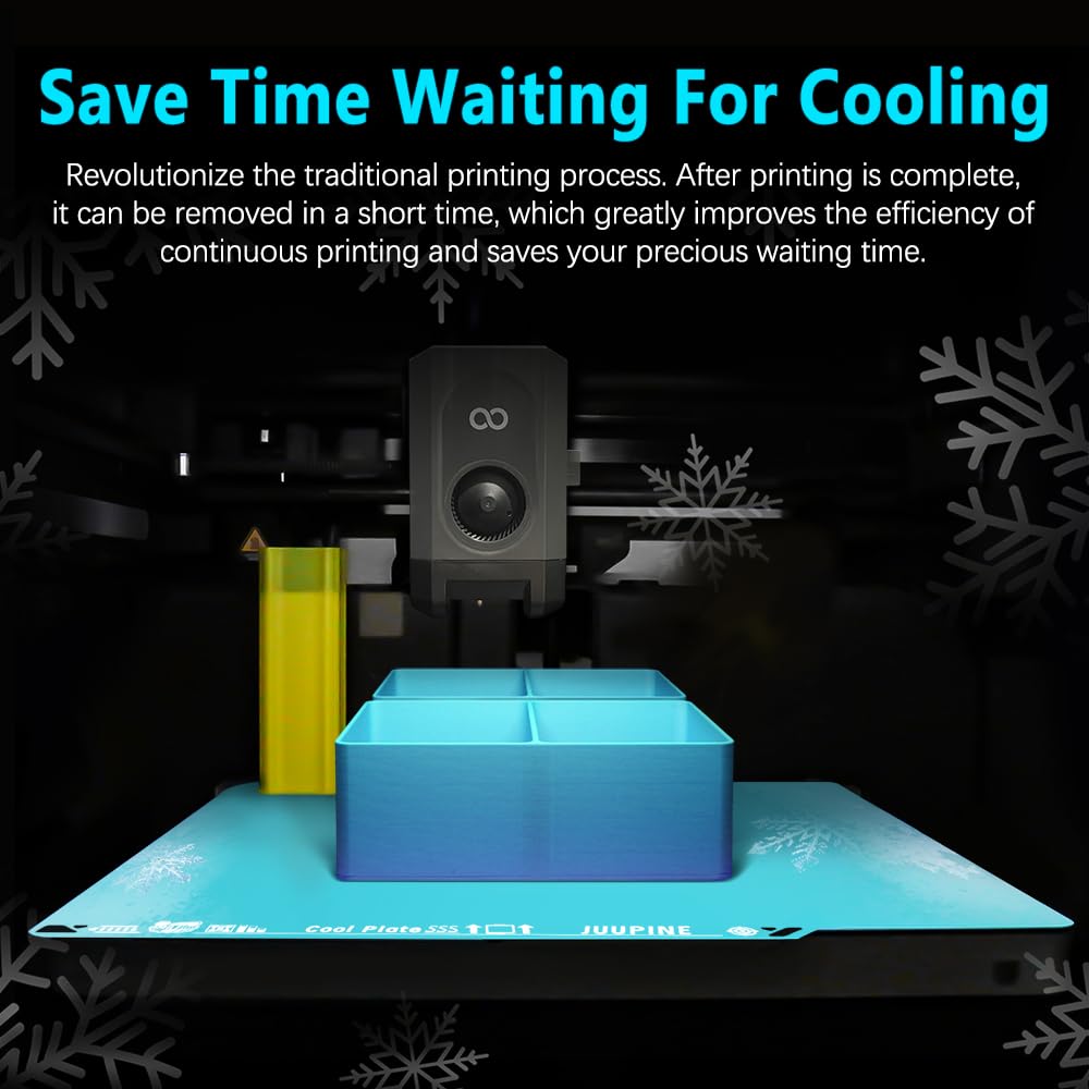 Upgraded OMG Cool Plate for ELEGOO Centauri Carbon/Centauri Carbon 2, 260x271mm Thicker Magnetic CC/CC2 Build Plate with Supertack Smooth Surface, Easy Release 3D Printer Hotbed for PLA PETG Printing image 4