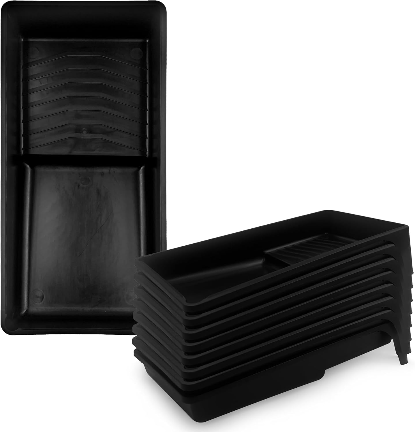 4 Inch Paint Tray (Pack of 10) Painting Tray with Textured AntiSkid Grip, Compatible with 4