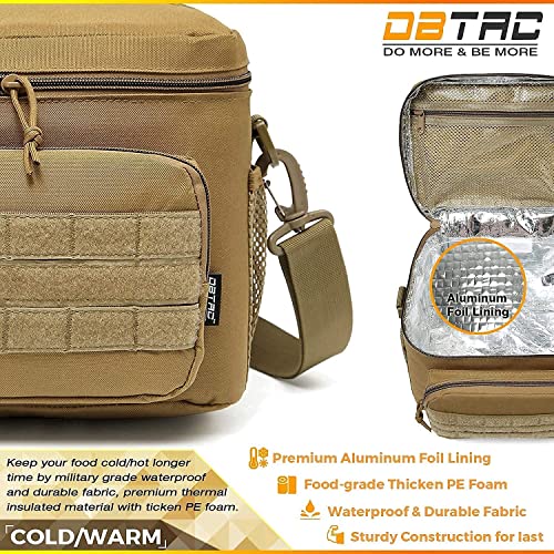 Dbtac Tactical Lunch Bag (Tan) + Tactical Gun Case Bag Xs (Tan), Waterproof & Sturdy Material, Multi-Functional Military Style Design #TOP6
