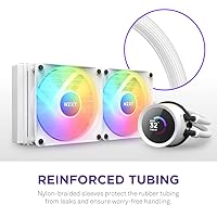 Vista 73 de NZXT Kraken 280 RGB - Enfriador líquido de CPU AIO RL-KR280-W1-11.024 in - Pantalla LCD cuadrada personalizable de 1.54 pulgadas para imágenes