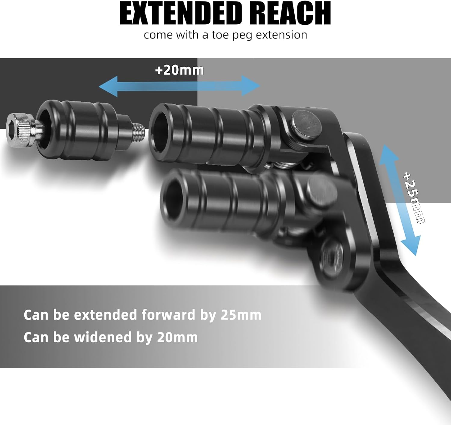 NICECNC Adjustable Extended Gear Shift Lever Compatible with 790 Adventure R 2019-2021, 890 Adventure R/R Rally 2021-2024, Compatible with Husqvarna Norden 901 2022-2024, Black, See Fitment