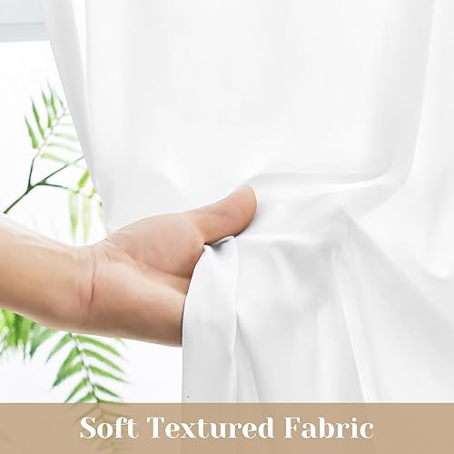 Miniatura 3 de HOMEIDEAS Cortinas laterales no transparentes para puerta delantera, cortinas semitransparentes de privacidad para ventana de puerta, con bolsillo