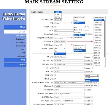 HEVC MPEG4 H.265 H.264 HDMI to IP Network Video Encoder, 1080P HD Digital Video Audio Encoder Hardware Supports RTSP RTMPS UDP HLS SRT, for IPTV, Live Streaming, YouTube, Facebook, OBS, NVR, etc.