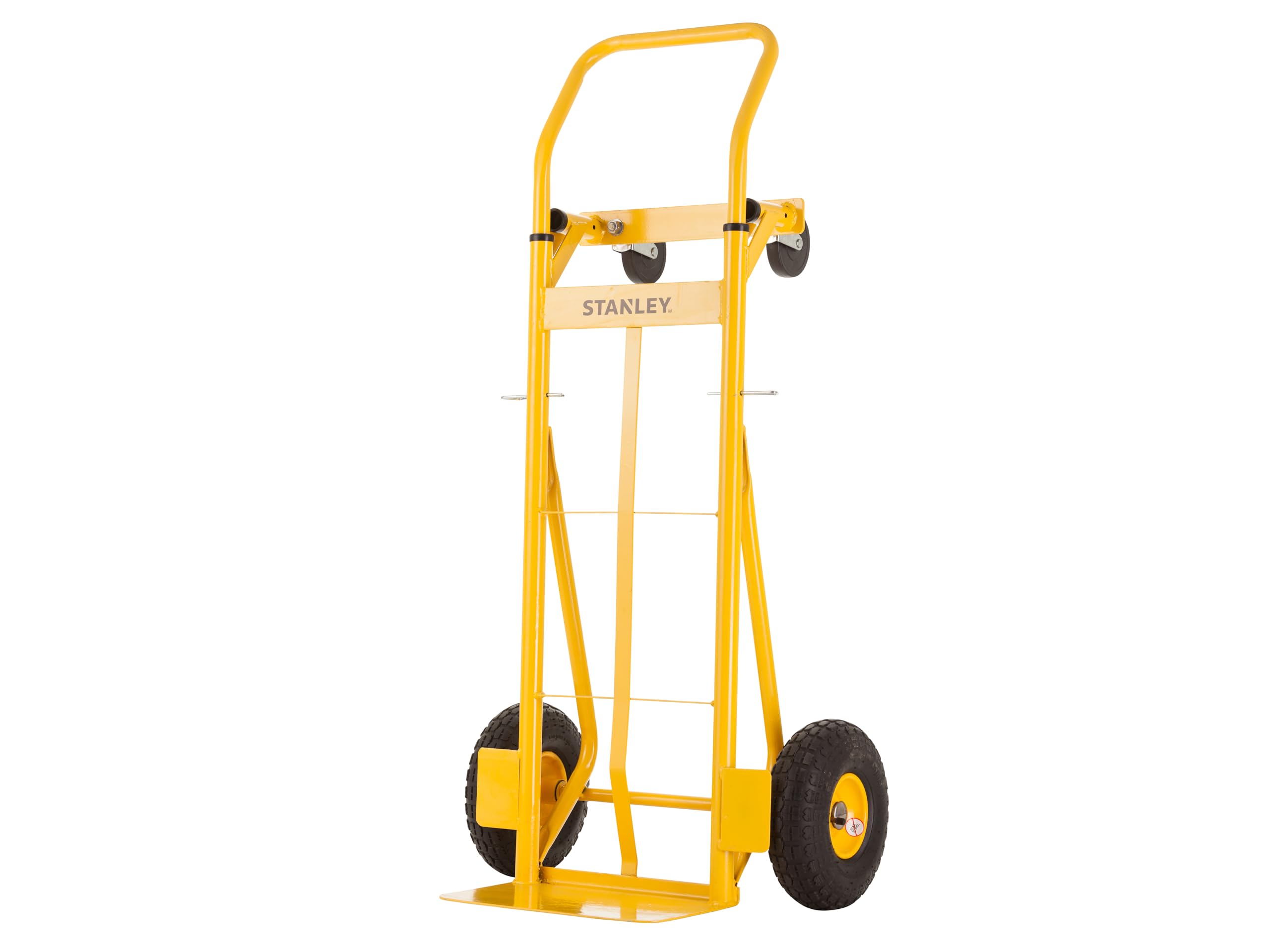 Stanley SXWT-MT519 Steel 2 in 1 Multi Truck, Hand Truck(150 kg Capacity), Platform Trolley(200 kg Capacity), Multi-Functional Dolly Sack Truck with Inbuilt Hand Grip and Pneumatic Wheels, Yellow (B077J7QD6R) Amazon Price History, Amazon Price Tracker