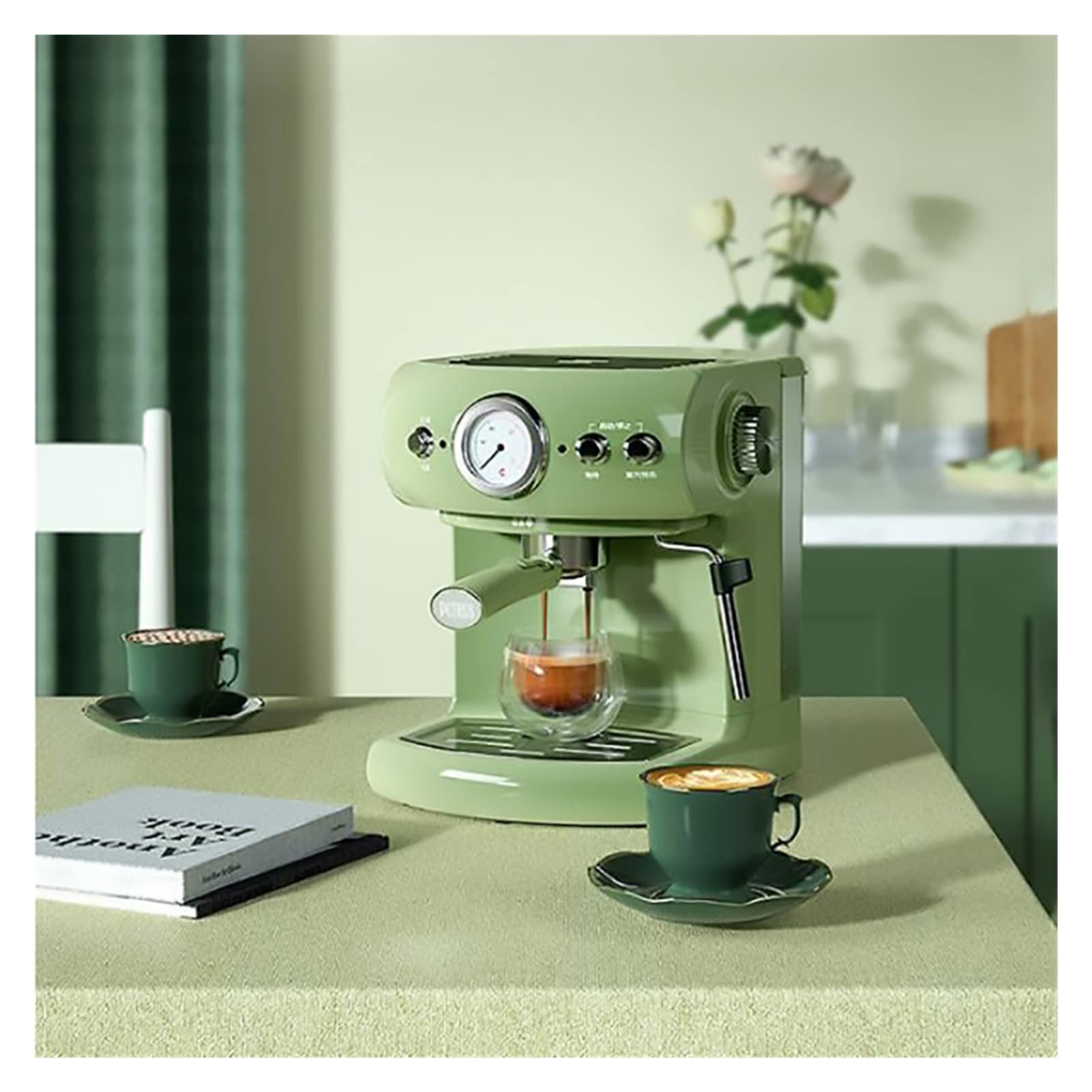 Włoski typ kawy espresso Makermachine z różdżką kruszakiem mleka dla espresso cappuccino latte i mokha Przybory kuchenne