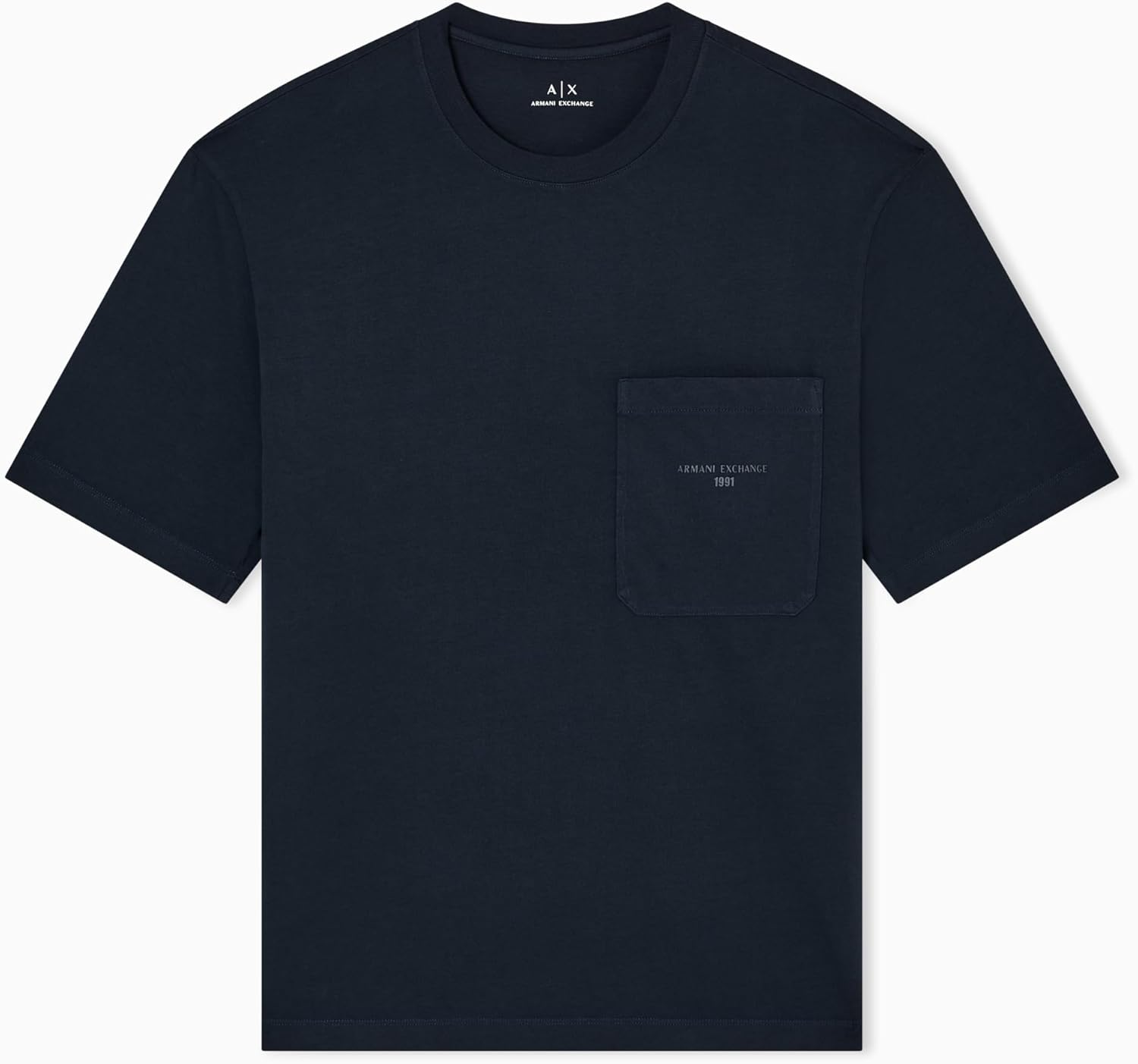 Armani Exchange Mens Pocket Text Logo Tee