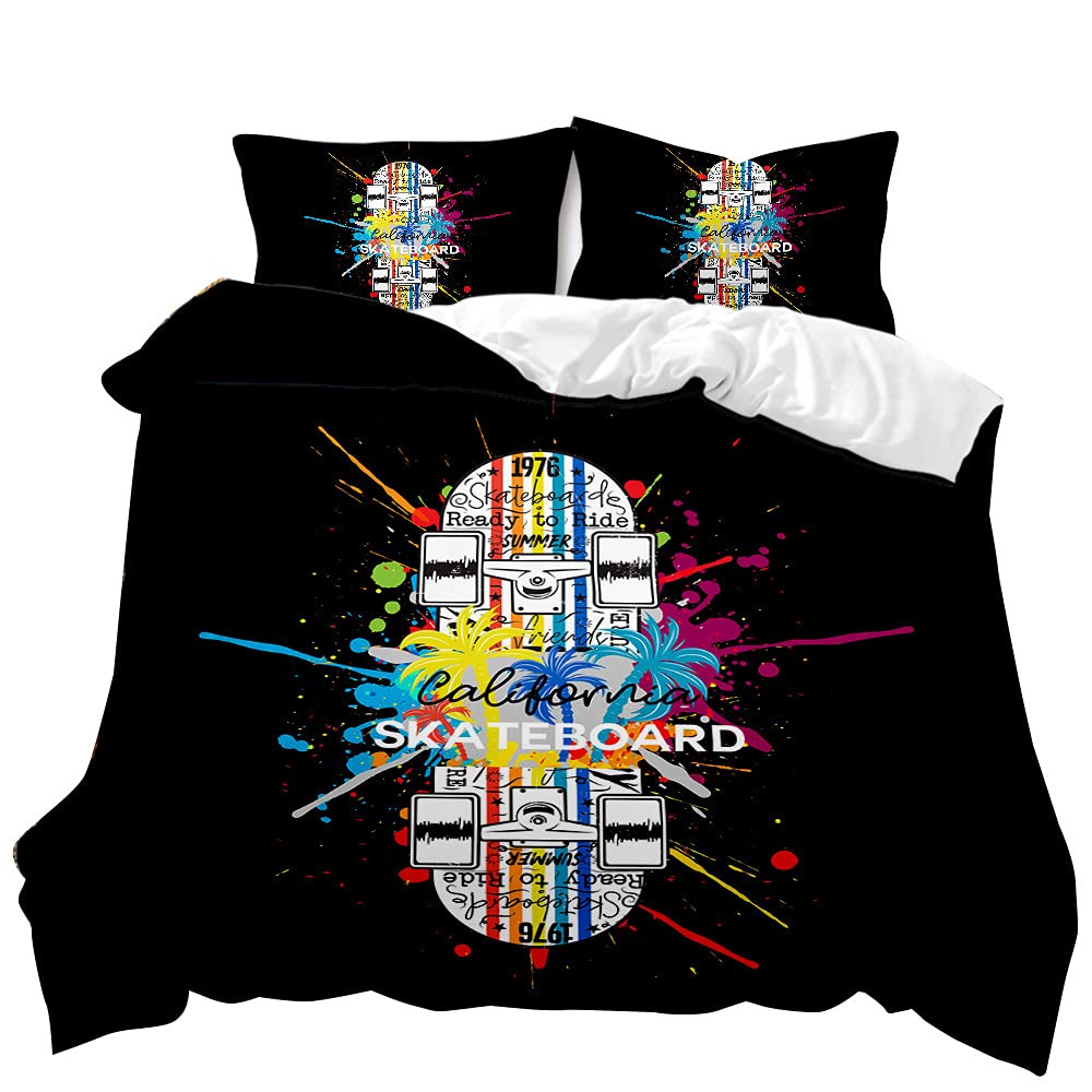 Parure de lit pour skateboard et garçon housse couette ado