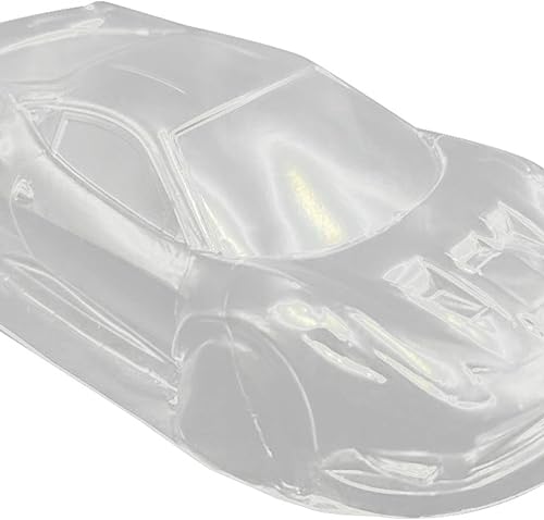 Miniatura 3 de Piezas de repuesto de carcasa de PC de distancia entre ejes de 3.858 in a escala 1/28, cubierta transparente de carrocería de automóvil RC para