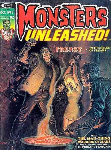 Monsters Unleashed #8 FN  Marvel comic book  Frankenstein Man-Thing