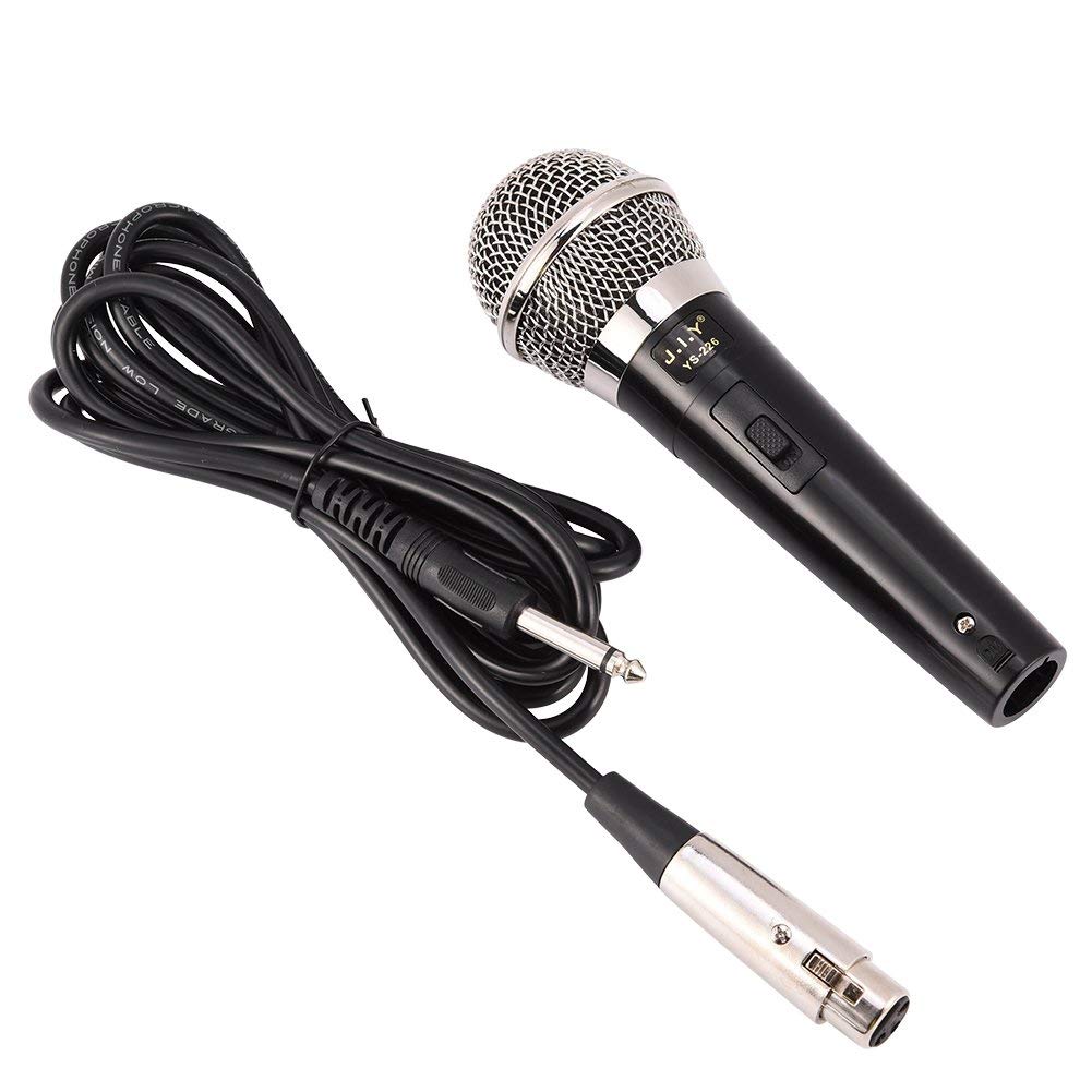Microphone dynamique omnidirectionnel pour la performance de la musique vocale de karaoké, microphone professionnel portable à voix claire filaire, son plus clair et plus fort.
