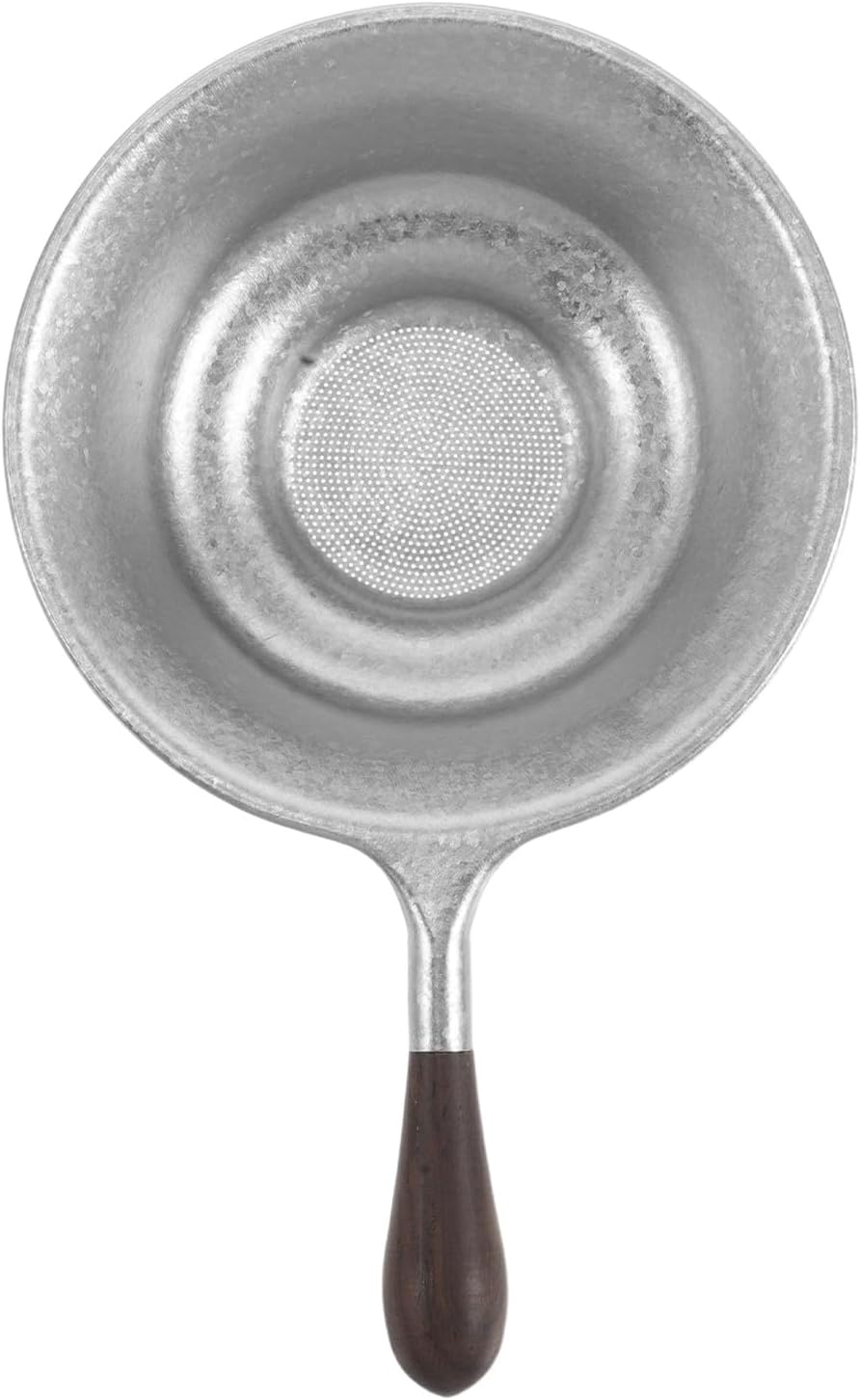 Loose Leaf Tea Strainer 8cm Titanium Steel Fine Mesh with Wood Handle
