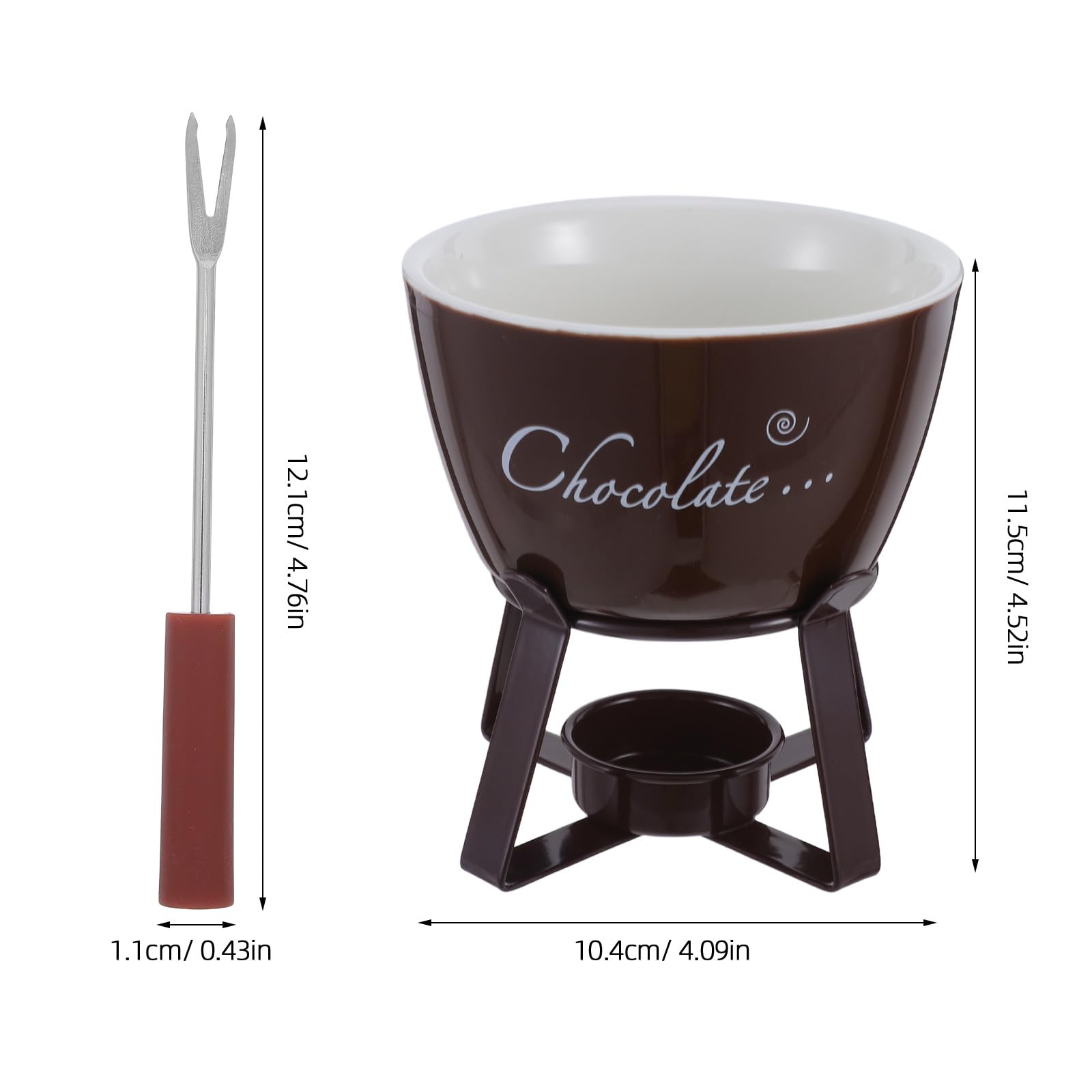 Alipis 1 Set di pentole per fonduta di Cioccolato e Formaggio - Pentola in Ceramica per dolciumi, Caramelle, per caffè, Compleanni, inaugurazione della casa, cene, Feste, caffè
