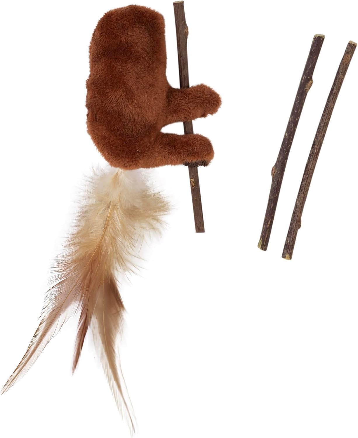 Mad Cat Sloth with Sticks Catnip and Silvervine Plush Cat Toy, Pack of 4 image 3