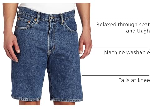 Levi's Men's 550 Relaxed Fit Short, Medium Stonewash, 44 at Amazon