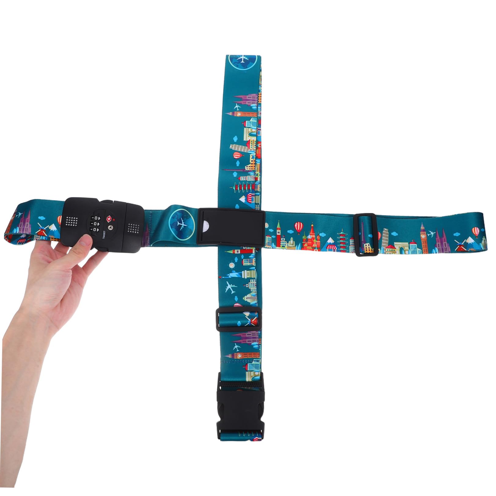 Reisegepäckgurt mit Zahlenschloss aus Polyester, Verstellbar