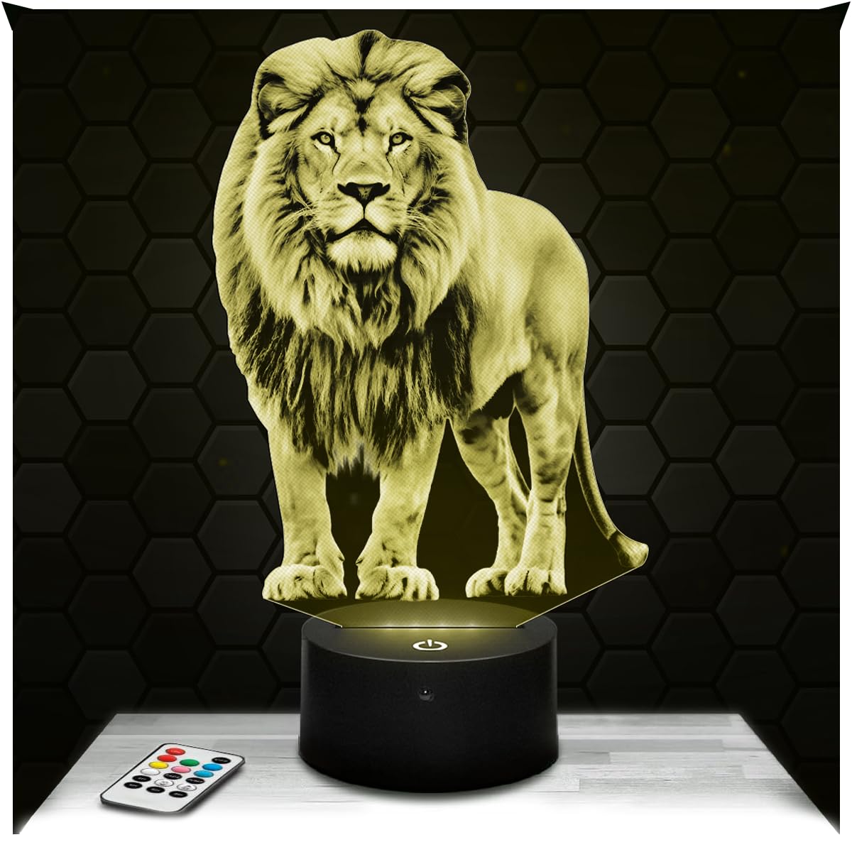 Lampephoto.fr - Lion Lamp Animal, Big Cat 3D Touch Night Light — image 1