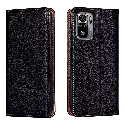 Honlen Custodia Per Redmi Note 10S / Redmi Note 10 (4G) / Poco M5S (6.43" Inches) Magnetica Portafoglio Pelle Case Con Supporto E 2 Slot Schede Flip T
