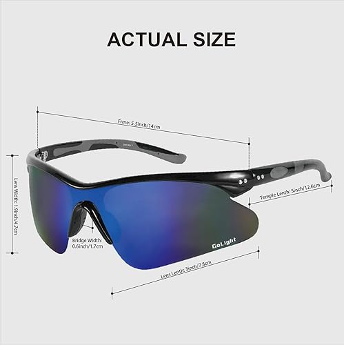 Miniatura 8 de GoLight Polarized Sports Sunglasses for Men & Women  UV400 Protection, Anti-Glare for Running, Fisfing, Cycling, Driving